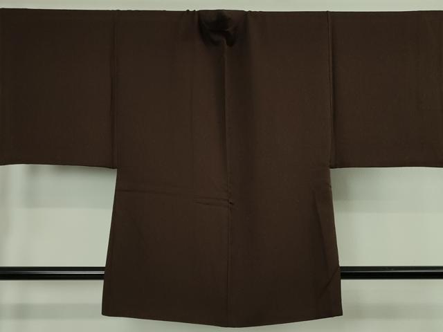 平和屋着物∞極上 男性 長羽織 黒鳶色 逸品 DZAB4865kh6