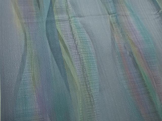 平和屋着物∞極上 染色家 岩浅公展 道中着 ロング丈 よろけ縞 暈し染め 証紙付き 逸品 DZAB4866kh6