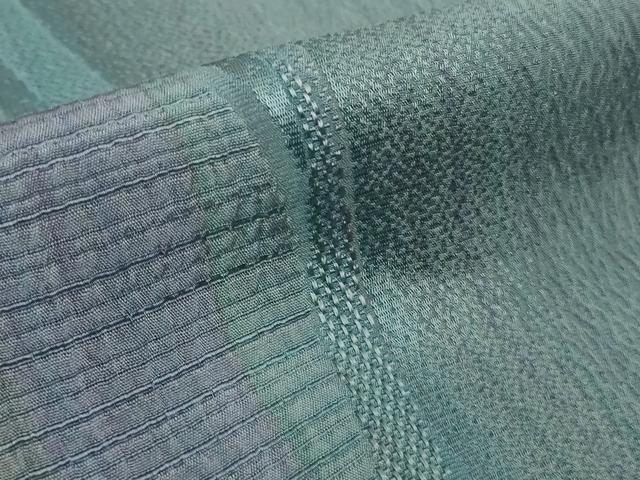 平和屋着物∞極上 染色家 岩浅公展 道中着 ロング丈 よろけ縞 暈し染め 証紙付き 逸品 DZAB4866kh6