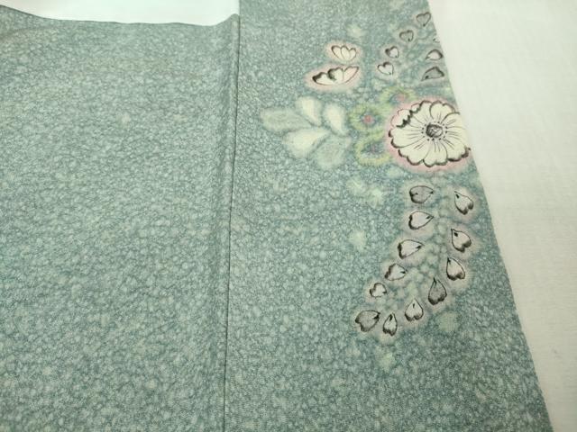平和屋着物●極上 梅原虎峰 幻の辻が花 振袖 暈し染め 銀通し地 逸品 未使用 DZAB4919kh6