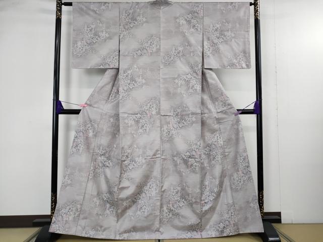 平和屋着物●極上 都喜ヱ門 本場大島紬 白大島 7マルキ 葡萄蔦の葉文 藤絹織物謹製 逸品 未使用 DZAB4925kh6