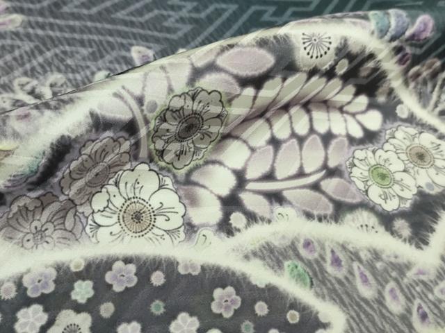 平和屋着物●極上 訪問着 辻が花 地紙 暈し染め ロング丈 逸品 新品 DZAB4934kh6