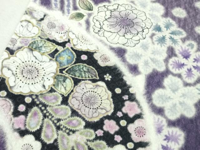 平和屋着物●極上 訪問着 辻が花 地紙 暈し染め ロング丈 逸品 新品 DZAB4942kh6