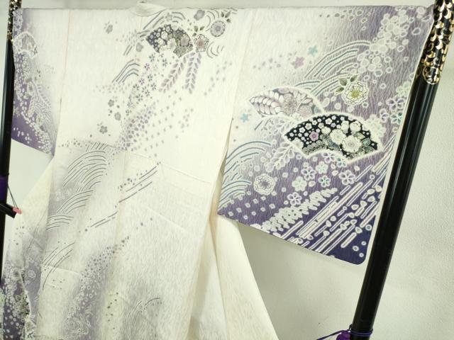 平和屋着物●極上 訪問着 辻が花 地紙 暈し染め ロング丈 逸品 新品 DZAB4943kh6