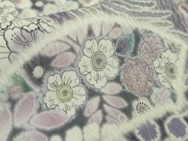 平和屋着物●極上 訪問着 辻が花 地紙 暈し染め ロング丈 逸品 新品 DZAB4943kh6