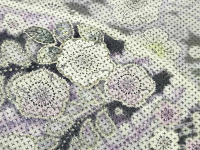 平和屋着物●極上 訪問着 辻が花 雪輪 地紙 暈し染め ロング丈 逸品 新品 DZAB4945kh6