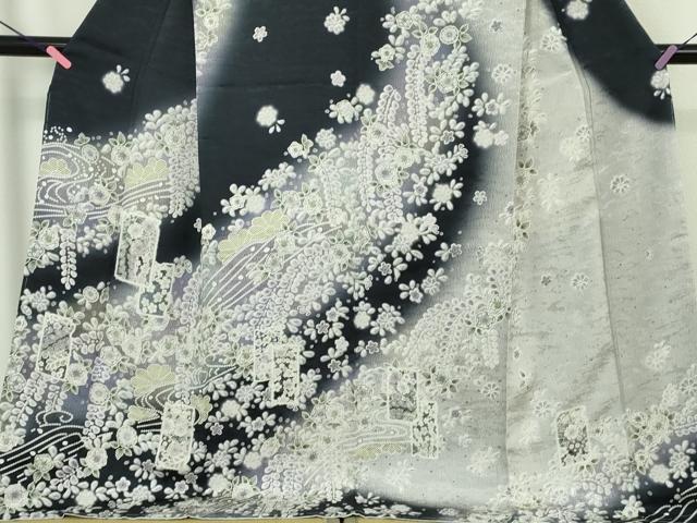 平和屋着物●極上 訪問着 辻が花 破れ色紙重ね 暈し染め ロング丈 逸品 新品 DZAB4946kh6