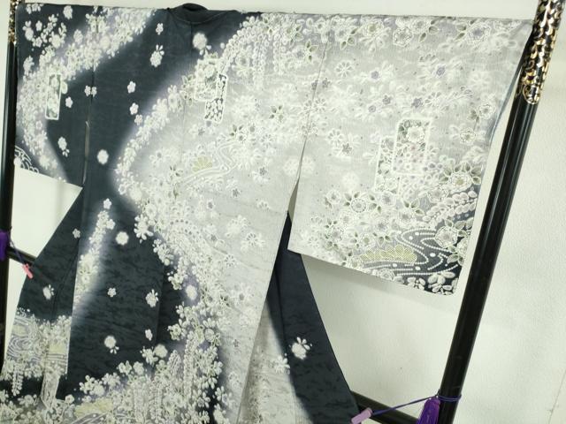 平和屋着物●極上 訪問着 辻が花 破れ色紙重ね 暈し染め ロング丈 逸品 新品 DZAB4946kh6