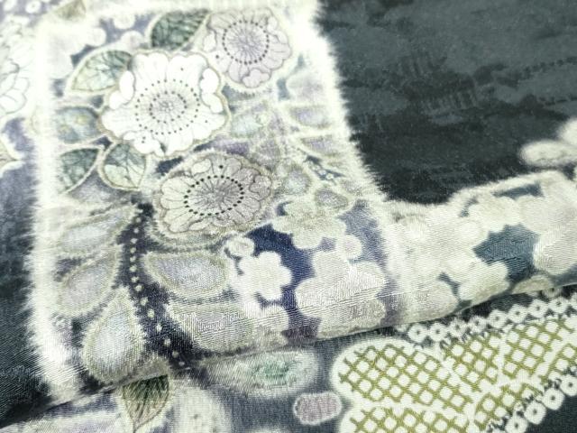 平和屋着物●極上 訪問着 辻が花 破れ色紙重ね 暈し染め ロング丈 逸品 新品 DZAB4946kh6