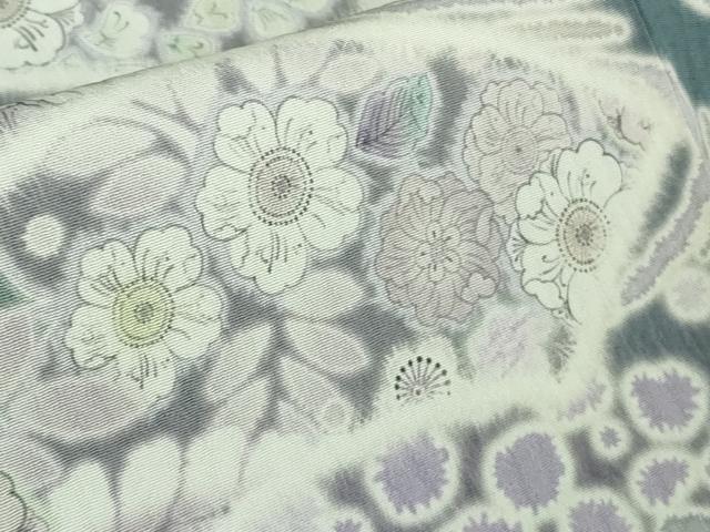 平和屋着物●極上 訪問着 辻が花 地紙 暈し染め ロング丈 逸品 新品 DZAB4950kh6