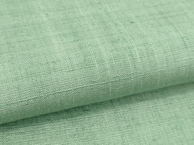 平和屋本店●極上 染司よしおか 五代目 吉岡幸雄 紬 色無地 青磁鼠色 逸品 未使用 DZAB4953kh6