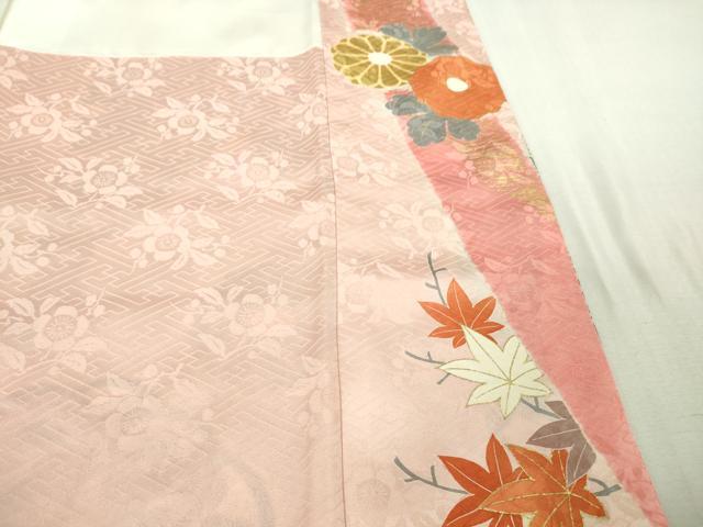 平和屋本店●極上 創業460年・千總 振袖 駒刺繍 絞り 束ね熨斗吉祥花文 虹色地 金彩 大丸扱い 逸品 DZAB4967kh6