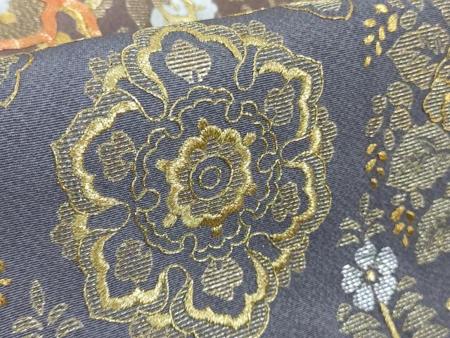 平和屋本店●極上 色留袖 総刺繍 駒刺繍 正倉院花鳥文 紅藤色地 金銀糸 やまと誂製 反端付き 逸品 DZAB4969kh6