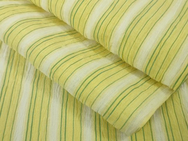 平和屋着物*極上 夏物 本場小千谷ちぢみ 麻 間道 逸品 DZAB4984kh6