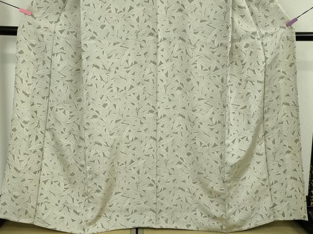 平和屋本店▽極上 創業200年・7代目永治屋清左衛門 お召 単衣 笹 逸品 DZAB4989kh6