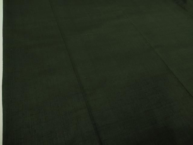 平和屋本店●希少 士乎路紬 手引眞綿紬糸 色無地 百入茶色 証紙付き 逸品 未使用 DZAB4994kh6