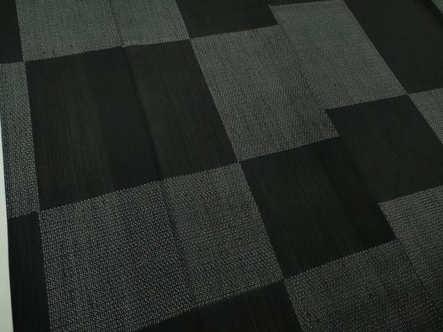 平和屋本店*極上 夏物 結城紬 夏結城 100亀甲 市松文様 逸品 DZAB4996kh6