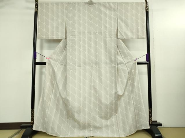 平和屋着物▽極上 本塩沢 単衣 110亀甲 逸品 DZAB4997kh6