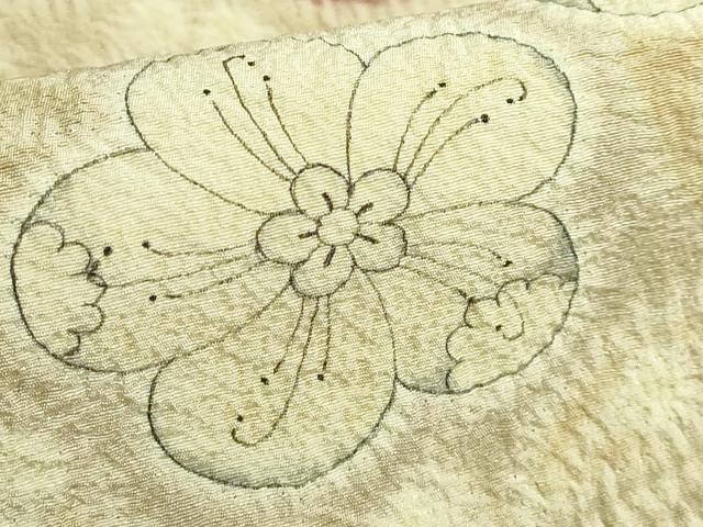 平和屋本店●極上 初代 久保田一竹 太鼓柄袋帯 辻が花 花鳥文 逸品 DZAB5001kh6