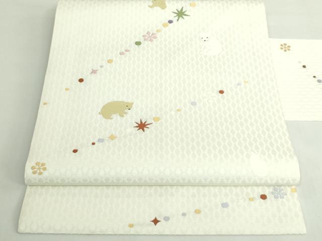 平和屋着物●極上 九寸名古屋帯 熊 雪華 逸品 DZAB5020kh6