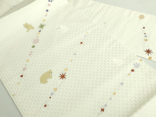 平和屋着物●極上 九寸名古屋帯 熊 雪華 逸品 DZAB5020kh6