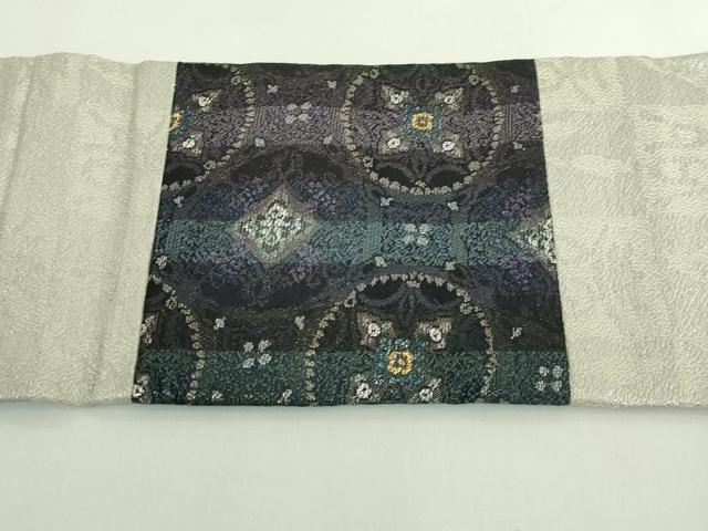 平和屋着物●極上 創業280年 誉田屋源兵衛 九寸名古屋帯 菱 金銀糸 逸品 DZAB5077kh6