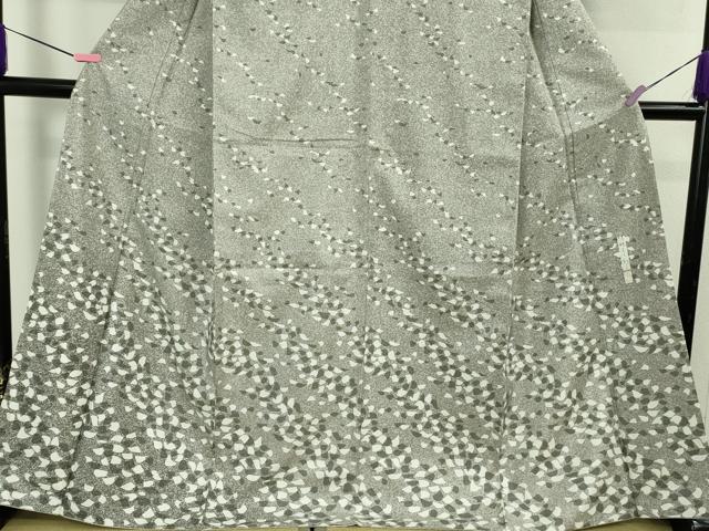 平和屋着物●極上 二代目 川村久太郎 訪問着 白山紬 霞文 逸品 未使用 DZAB5105kh6