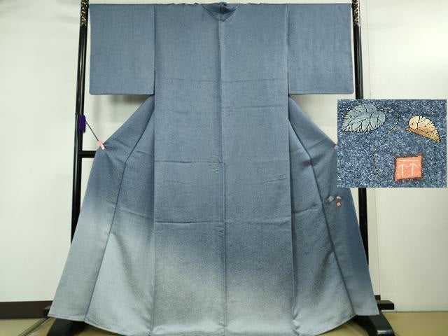 平和屋着物●極上 久保田一竹 幻の辻が花 色留袖 暈し染め 銀通し地 やまと金ラベル 逸品 未使用 DZAB5113kh6
