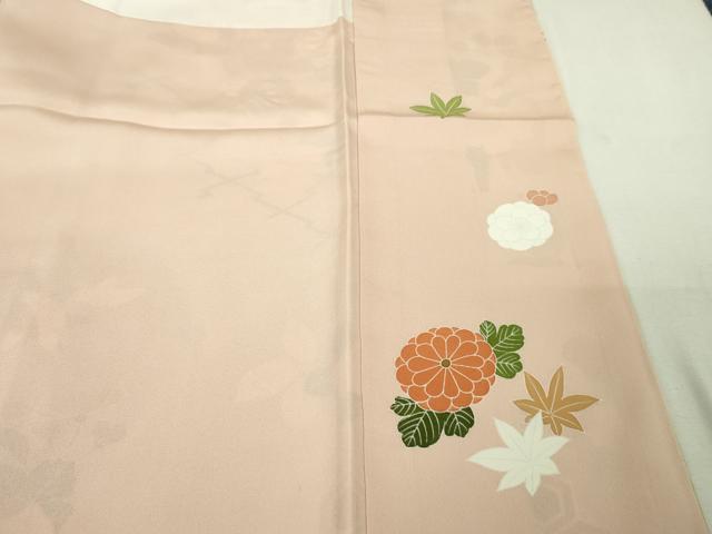 平和屋本店●極上 創業460年・千總 訪問着 駒刺繍 吉祥花文 暈し染め 薄い虹色地 金彩 逸品 DZAB5137kh6