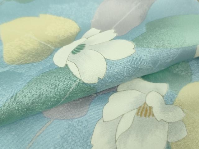 平和屋着物●極上 小紋 地紋起こし 草花文 ロング丈 逸品 未使用 DZAB5155kh6