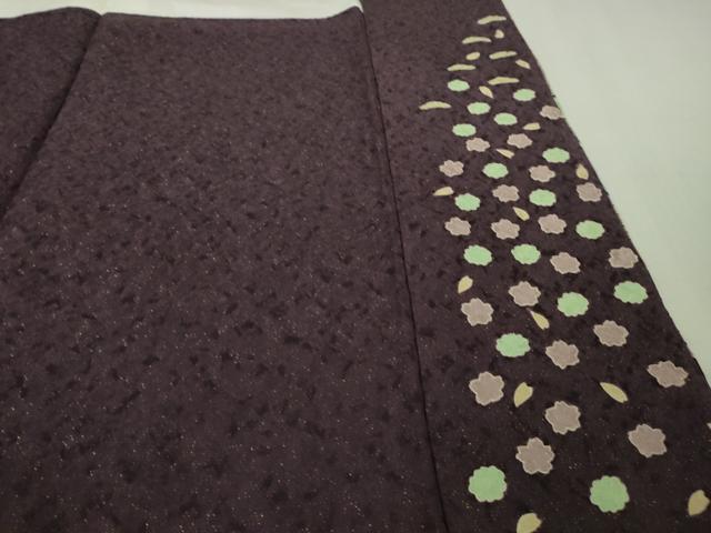 平和屋本店●極上 中国三大刺繍 相良刺繍 訪問着 樹林花文 金糸 金通し地 逸品 DZAB5161kh6