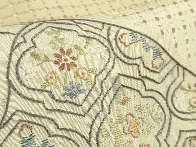 平和屋本店●極上 中国三大刺繍 スワトウ刺繍 汕頭刺繍 総刺繍 訪問着 切嵌花鳥文 蒸栗色地 暈し染め 金糸 逸品 DZAB5167kh6
