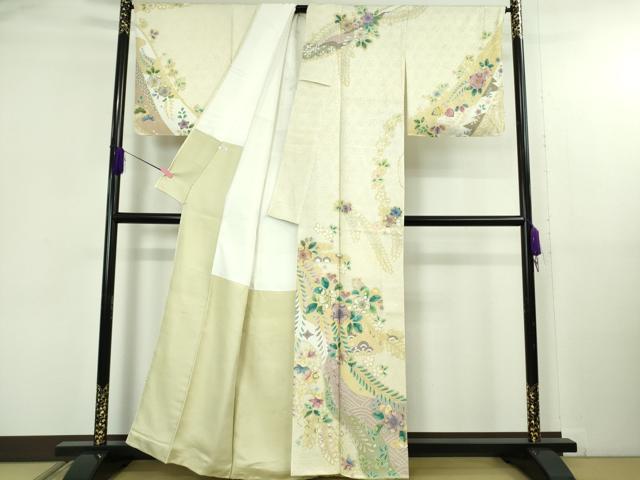 平和屋着物●極上 訪問着 駒刺繍 辻が花 金彩 逸品 未使用 DZAB5170kh6