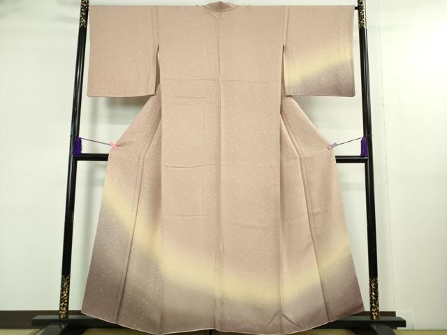 平和屋着物●極上 黄金糸 訪問着 お召地 花唐草文 暈し染め 逸品 DZAB5172kh6