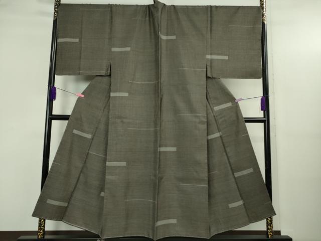 平和屋本店●極上 男性 本場大島紬 キングサイズ 横段文 逸品 未使用 DZAB5178kh6