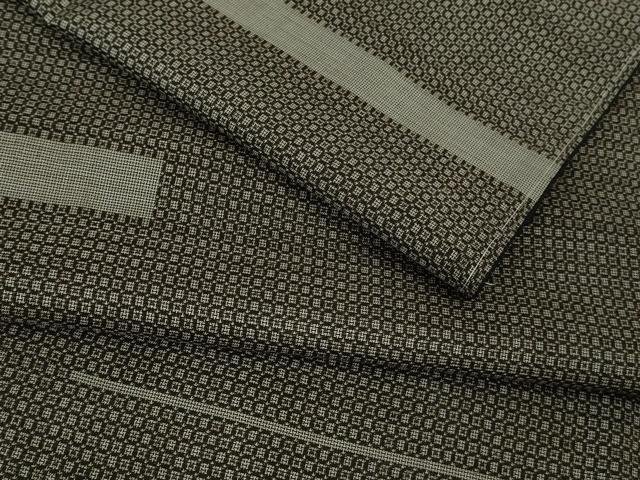 平和屋本店●極上 男性 本場大島紬 キングサイズ 横段文 逸品 未使用 DZAB5178kh6