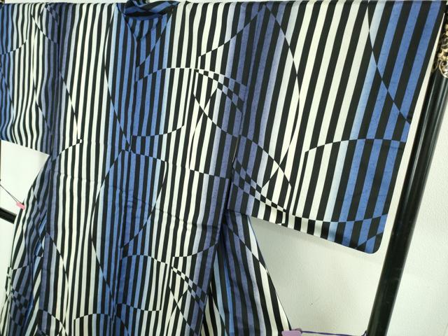 平和屋本店●極上 本場染大島紬 変わり縞 逸品 DZAB5184kh6