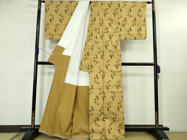 平和屋着物●極上 国指定重要無形文化財 本場久米島紬 手織 逸品 DZAB5187kh6