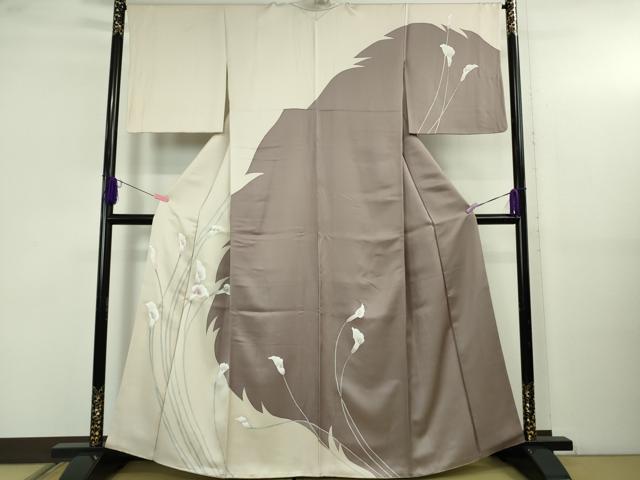 平和屋本店●極上 訪問着 カラー 鴇浅葱色地 逸品 DZAB5195kh6