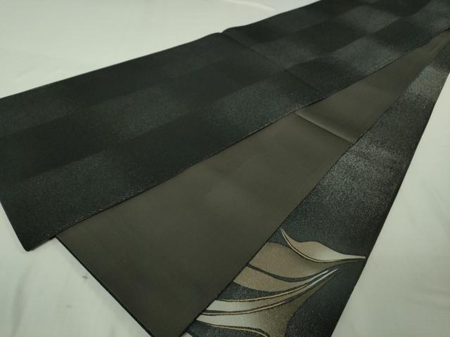平和屋本店●極上 京都の名門ブランド 銀花仙 訪問着・袋帯セット 黒地 暈し染め 金彩 逸品 DZAB5196kh6