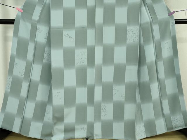 平和屋本店●極上 京都の和装業の老舗一門 千切屋 小紋 市松草花文 羽衣染 伊勢丹扱い 反端付き 逸品 DZAB5224kh6