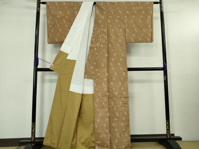 平和屋着物●極上 本場琉球絣 紬 手おり 赤嶺スミ子作 証紙付き 逸品 DZAB5230kh6