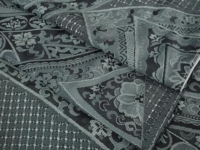 平和屋本店●極上 中国三大刺繍 スワトウ刺繍 汕頭刺繍 小紋 お召地 名物裂草花文 やまと金ラベル 逸品 未使用 DZAB5239kh6