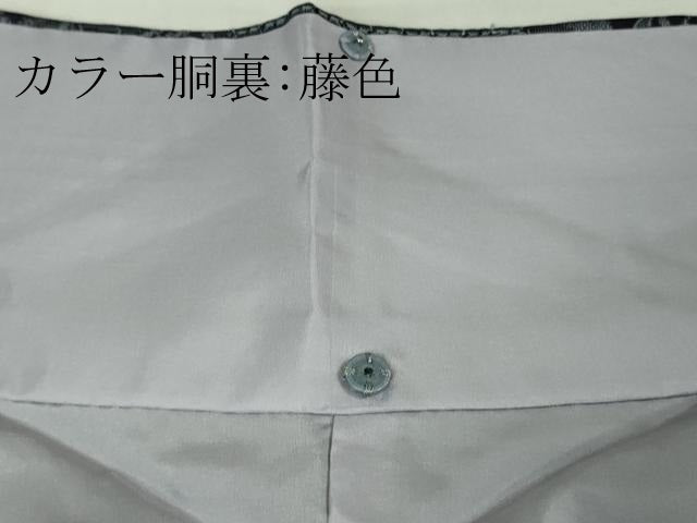 平和屋本店●極上 中国三大刺繍 スワトウ刺繍 汕頭刺繍 小紋 お召地 名物裂草花文 やまと金ラベル 逸品 未使用 DZAB5239kh6