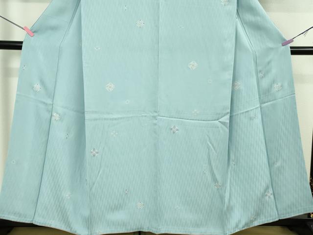 平和屋着物●極上 小紋 菱文 空色地 銀彩 逸品 DZAB5247kh6