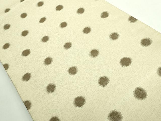 平和屋本店●極上 木野織物 菱屋善兵衛謹製 両面 六通柄袋帯 ドット 花唐草 逸品 DZAB5256kh6