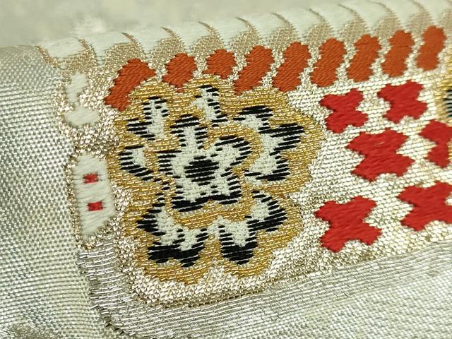 平和屋着物●極上 六通柄 本袋帯 龍村平蔵柄 源平鎧錦 金銀糸 逸品 DZAB5258kh6