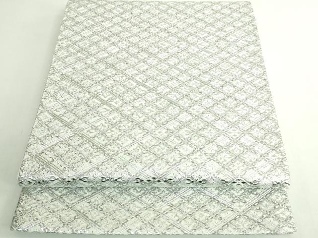 平和屋本店●極上 金彩友禅 卓越技能者・名工・和田光正 六通柄袋帯 花菱文 銀彩 逸品 DZAB5259kh6