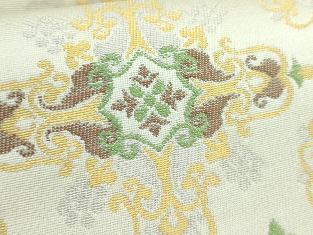平和屋本店●極上 龍村美術織物 たつむら 両面 六通柄袋帯 十字華紋 証紙・写真・反端付き 逸品 DZAB5260kh6
