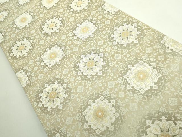 平和屋着物●極上 六通柄袋帯 唐織 正倉院花文 金銀糸 逸品 DZAB5264kh6